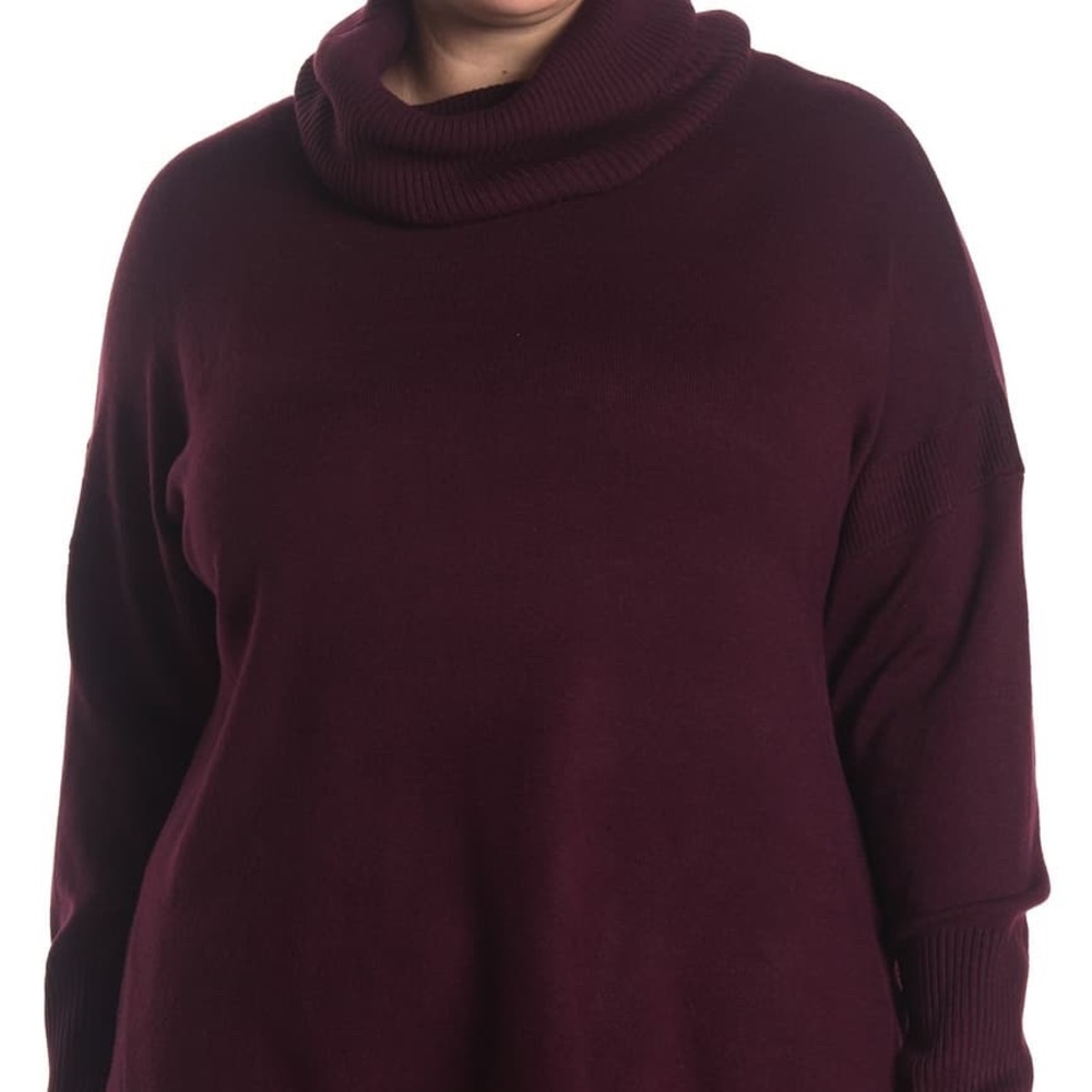 NWT! French Connection Cowl Neck Step Hem Sweater, 1X